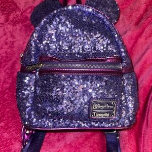 Disney Sparkling Purple Sequin Backpack